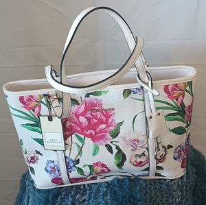 Dana Buchman  peony floral hand bag